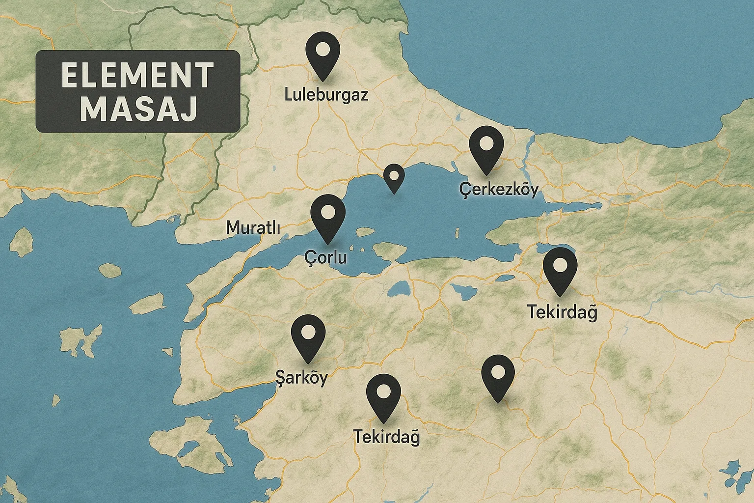 Element Masaj: Tekirdağ ve Trakya'daki Şubeler